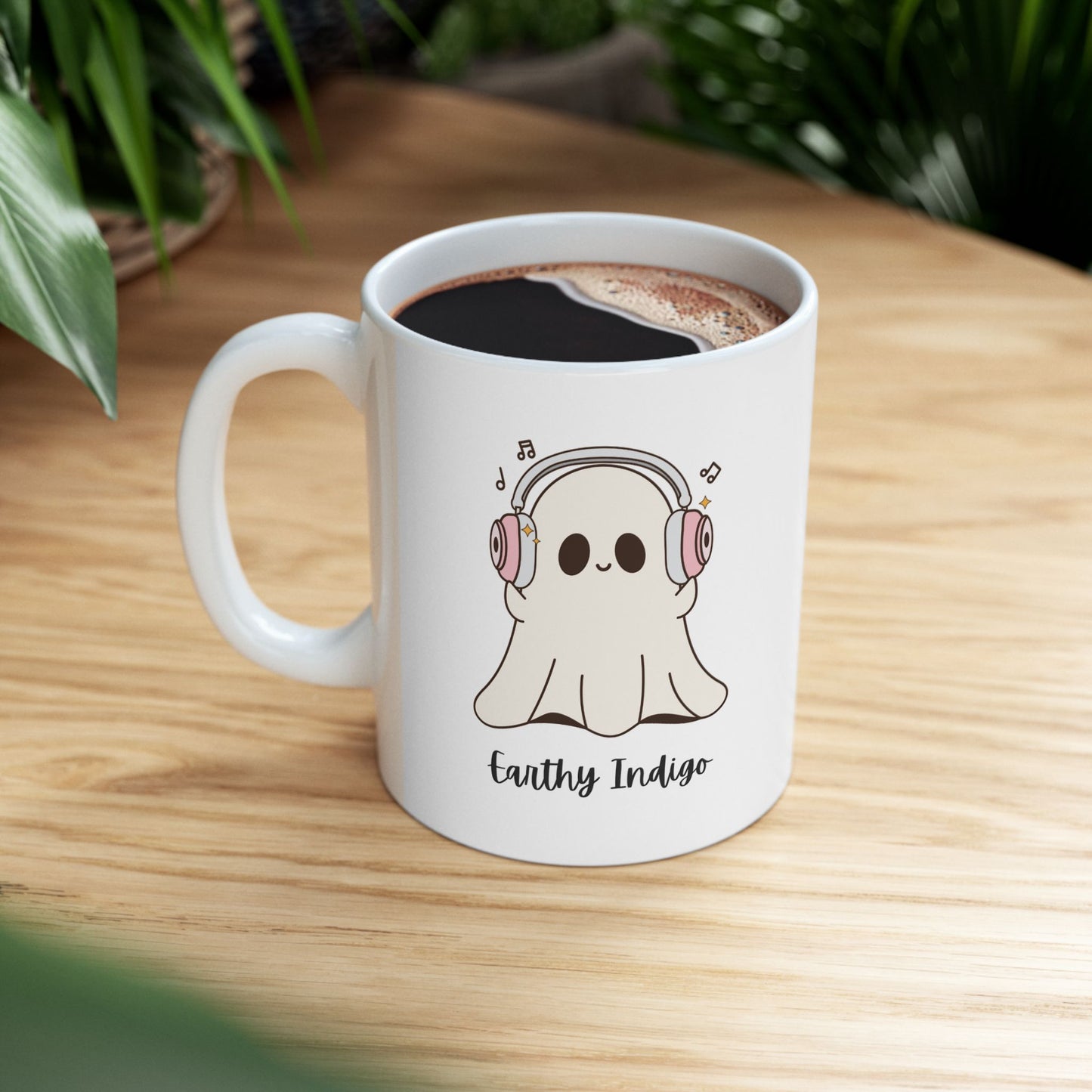 Headphones Ghost Ceramic Mug