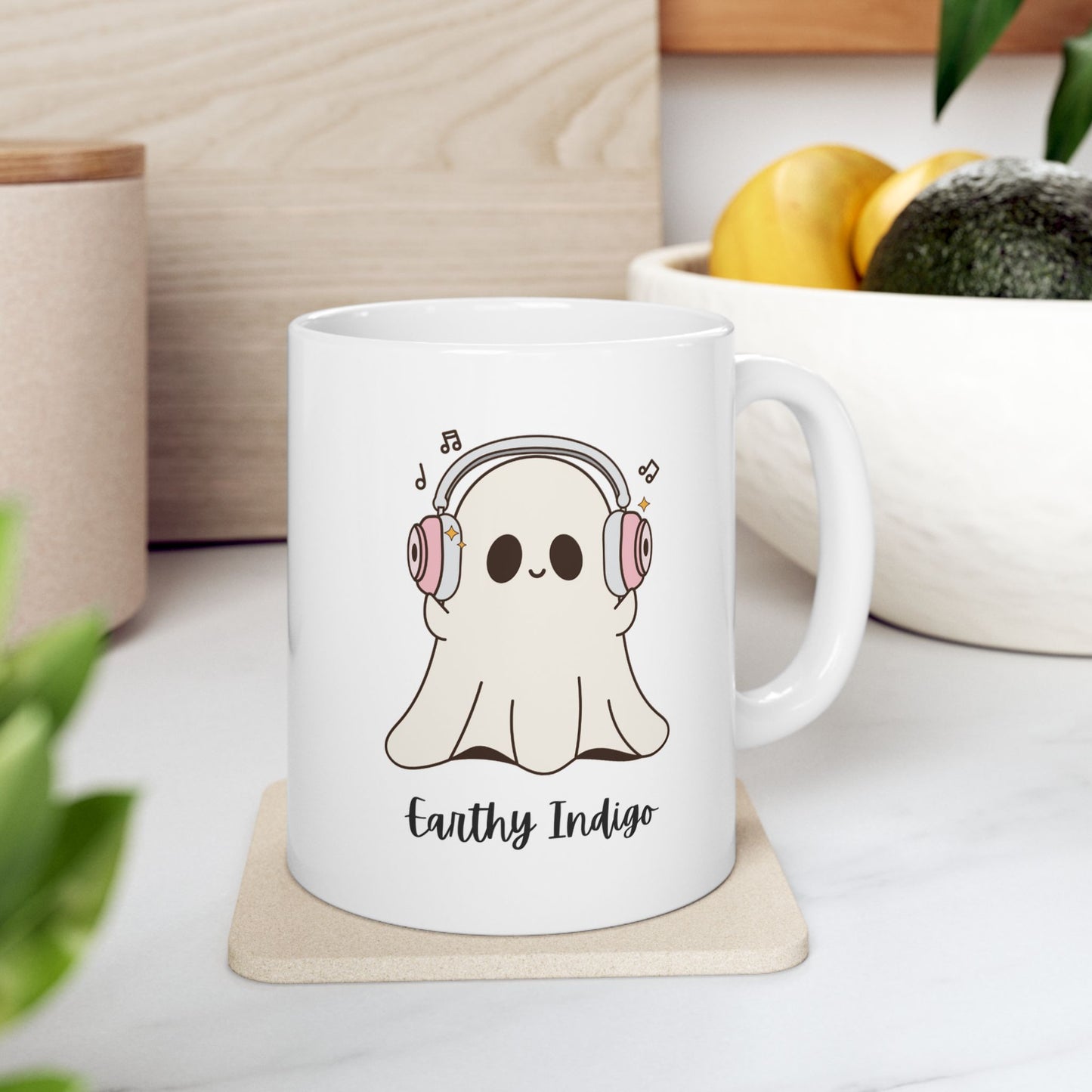 Headphones Ghost Ceramic Mug