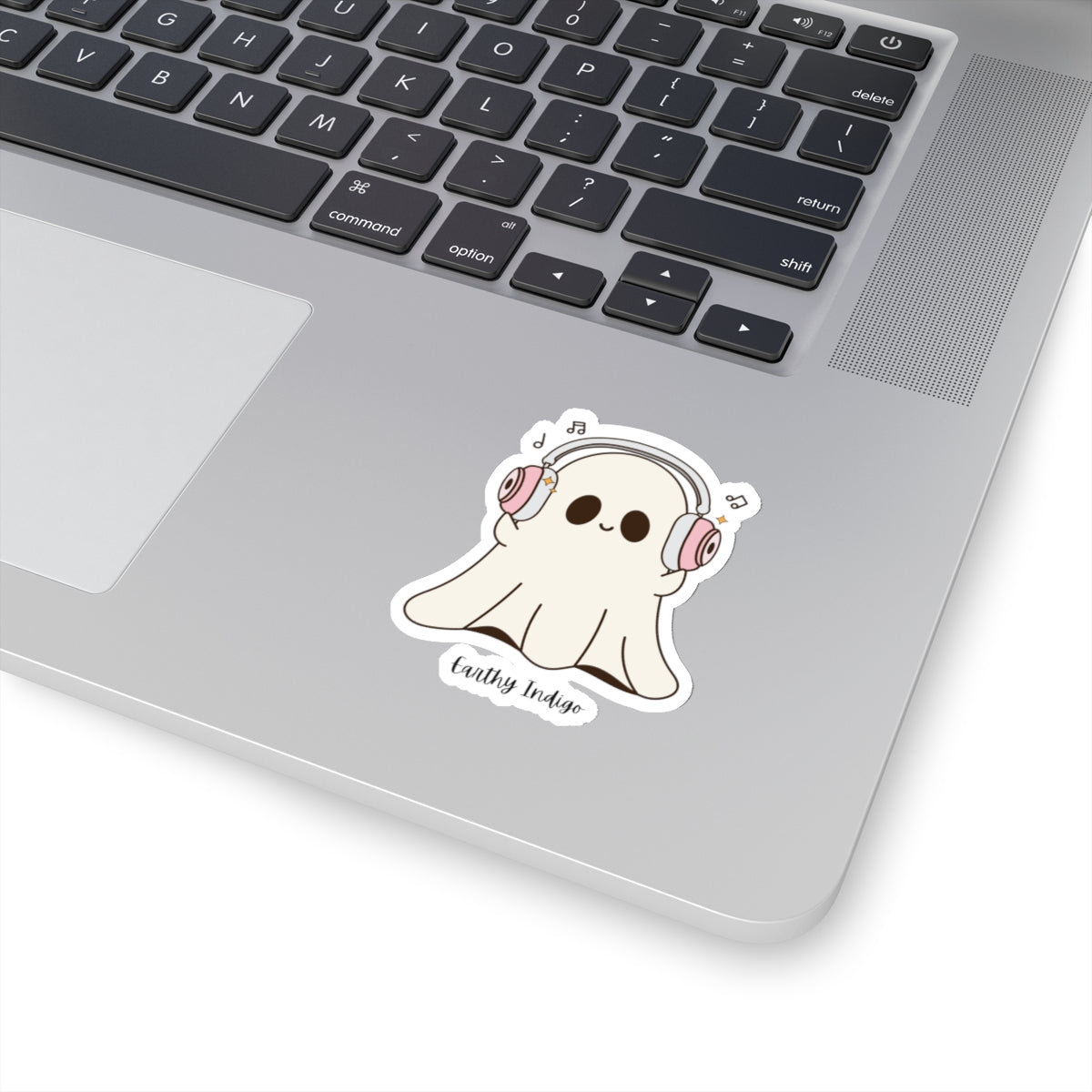 Headphone Wearing Ghost Sticker